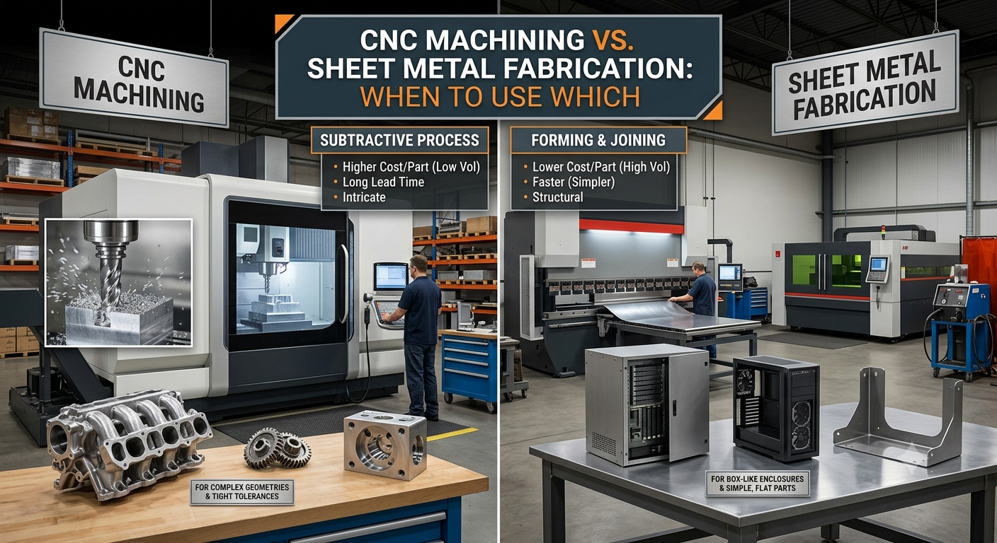 CNC Machining vs Sheet Metal Fabrication: When to Use Which